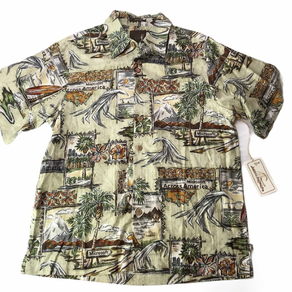 NEW NWT RARE Toes on Nose Microsoft Hawaiian Shirt